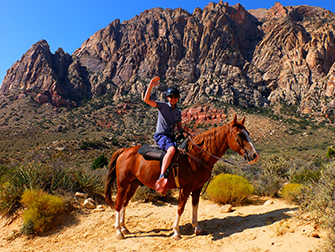 Balade à cheval dans le Red Rock Canyon