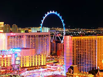 La LINQ High Roller de Las Vegas - La nuit