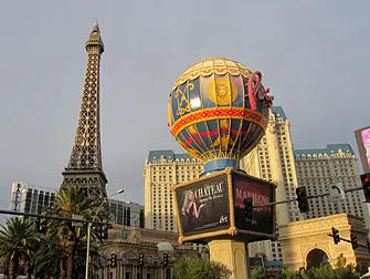 Hôtel Paris à Las Vegas – façade de l’hôtel