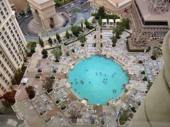 Hôtel Paris à Las Vegas – vue sur la piscine